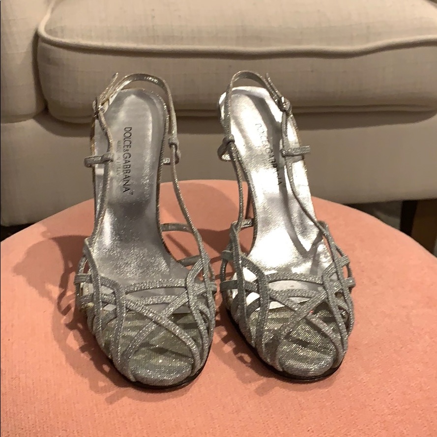 Silver Authentic Dolce & Gabbana Heels Sz 35.5